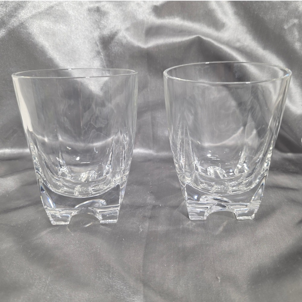 Double Old Fashioned Tuscany Classics by Lenox Set 2 Four Footed Whisky Glasses